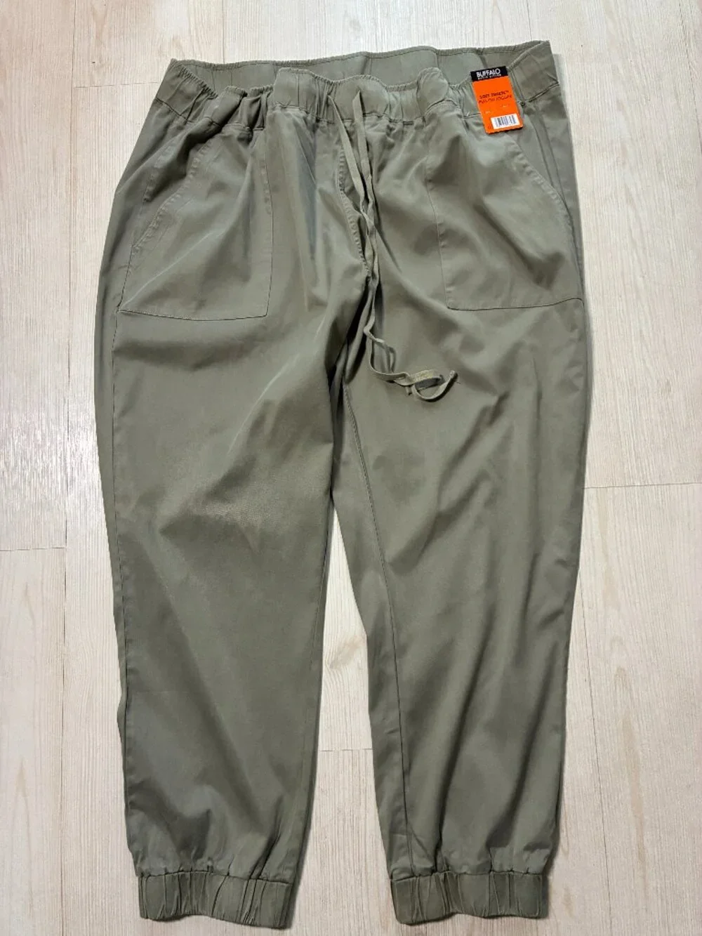 Buffalo David Bitton Soft Tencel Pull-On Jogger Army Green Size XXL